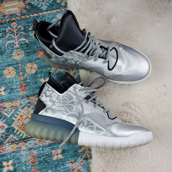 adidas Other - Adidas Mens Tubular X Hype AQ1894 Silver Black Shoe Men US 9